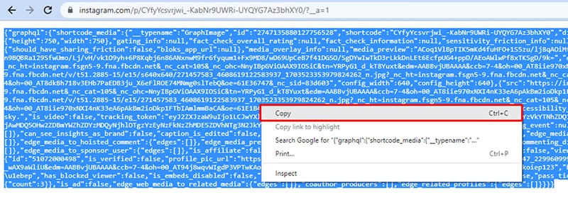 highlight and copy all data