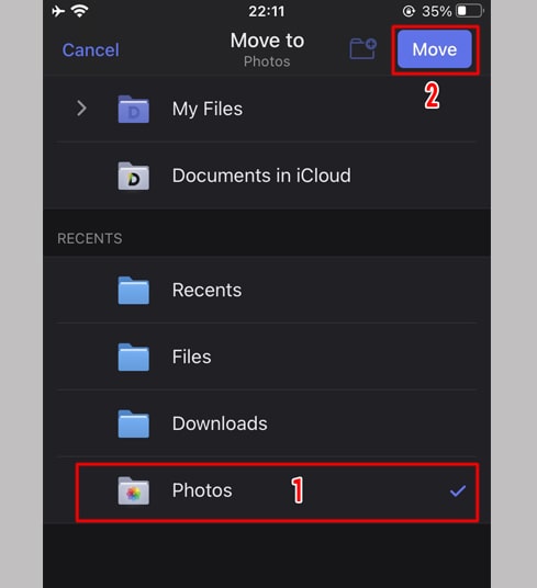 continue to select photo options