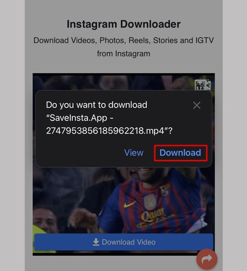 confirm download on iphone